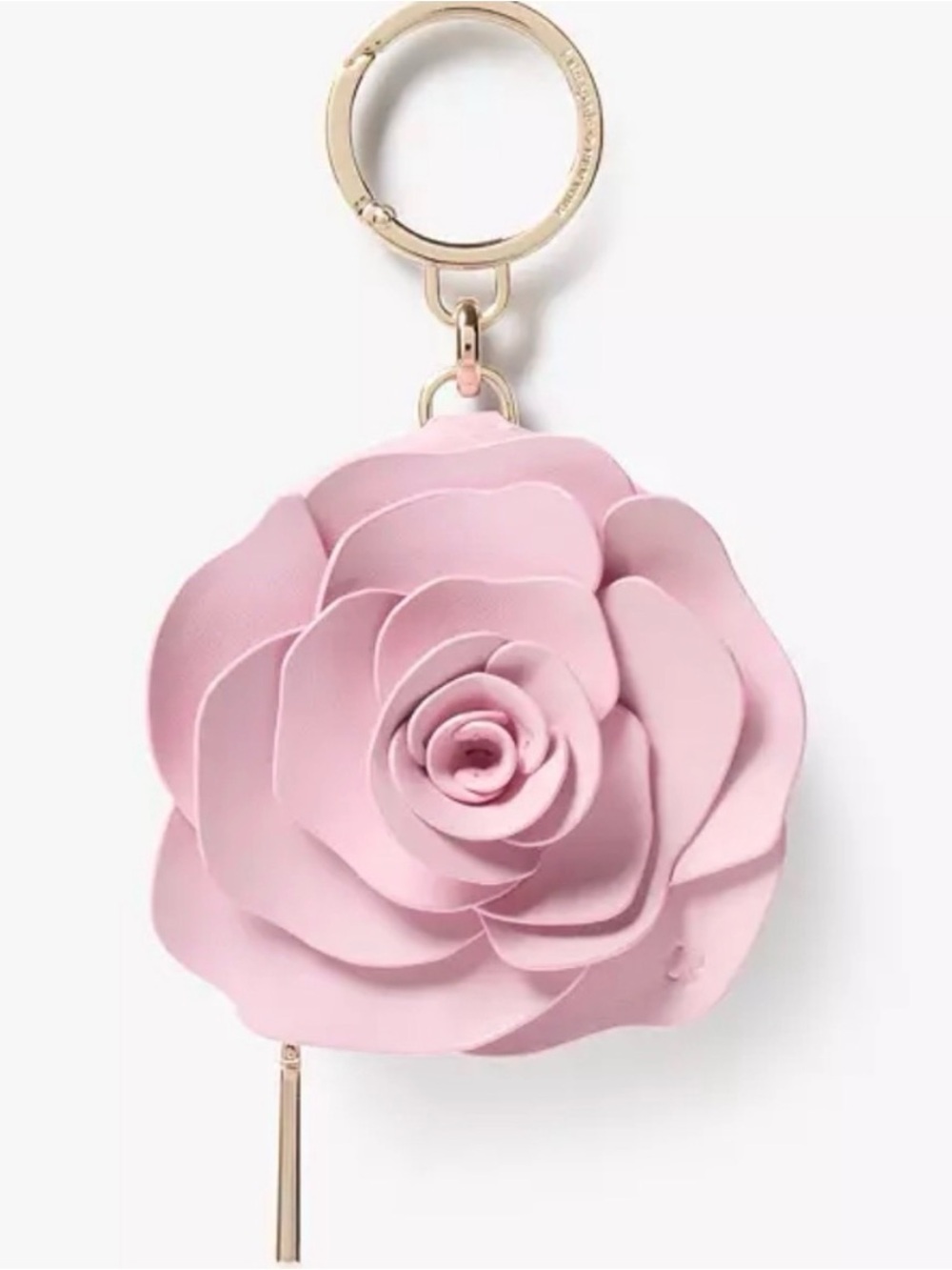 kate spade Pale Pink Floral Key & Card Holder with Gold Hardware